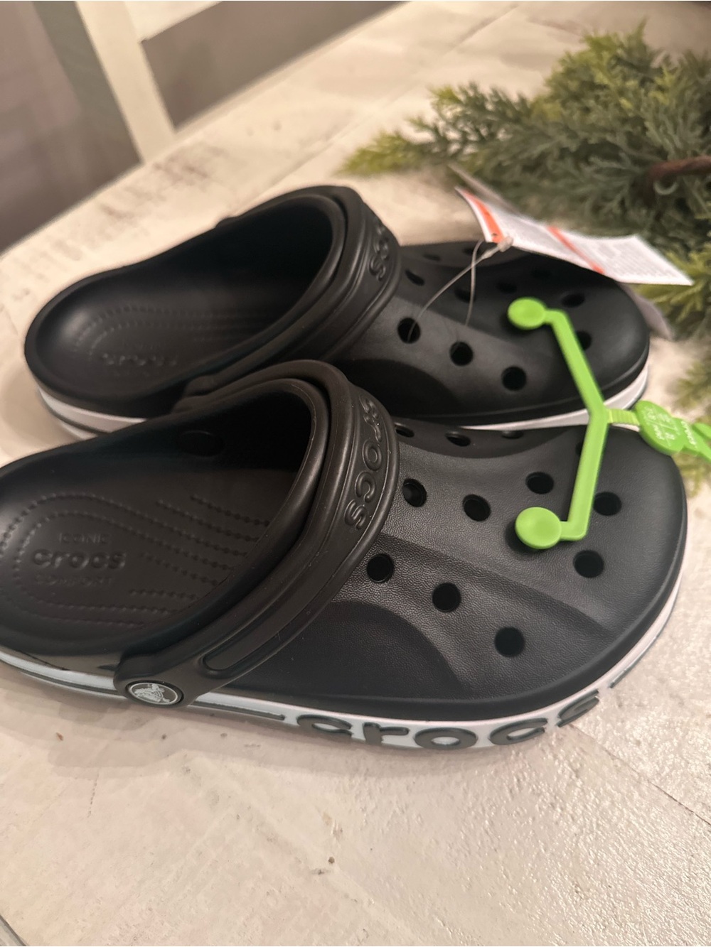 CROCS  Black and White Classic Clog